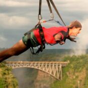 Zip Lining Over the Zambezi