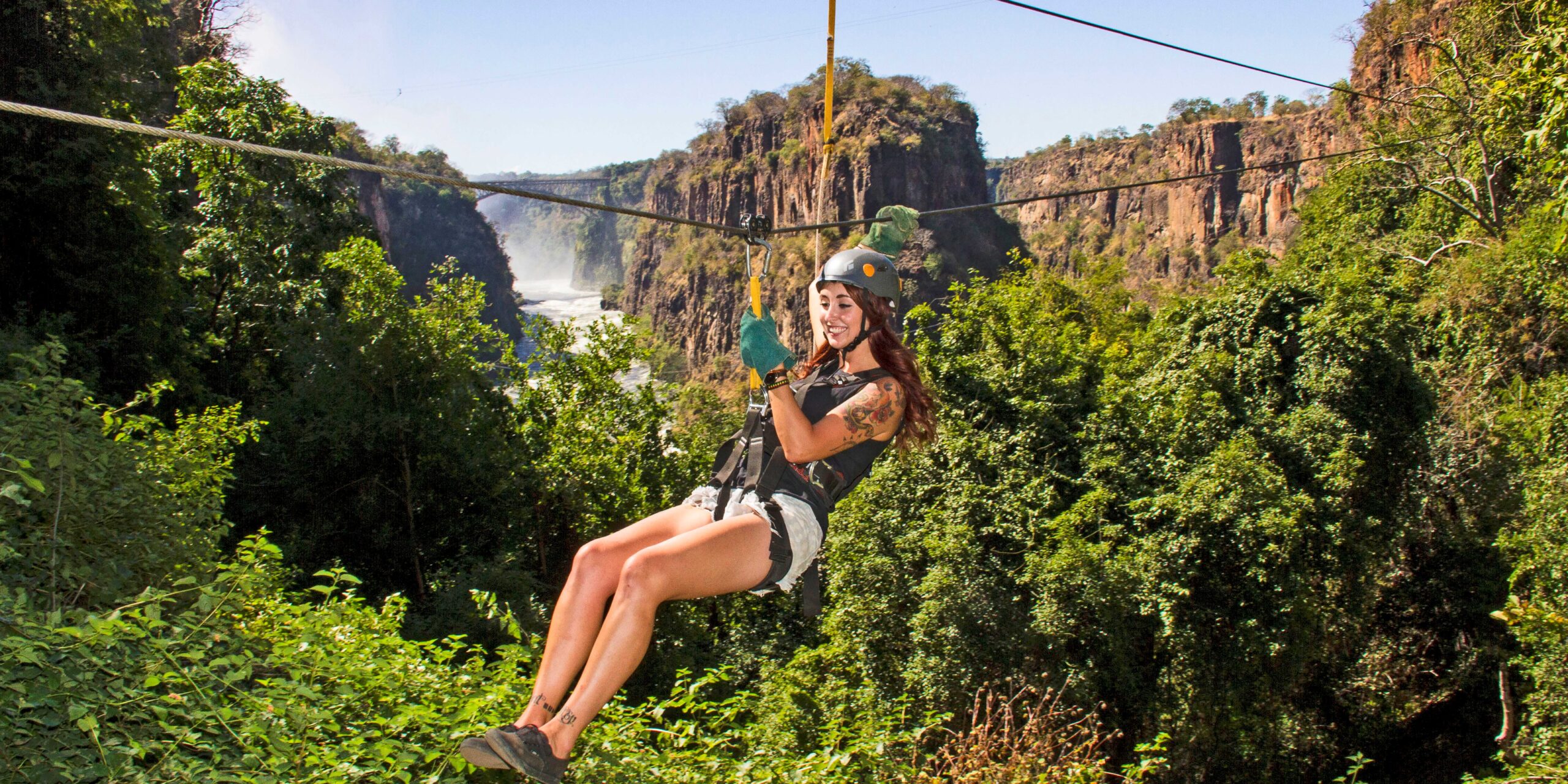 Zip Lining Over the Zambezi