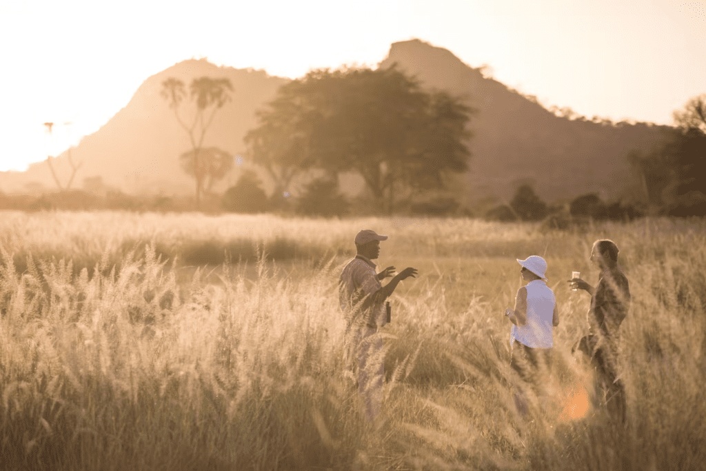 Guided bush walk with sundowners in Meru National Park, Kenya