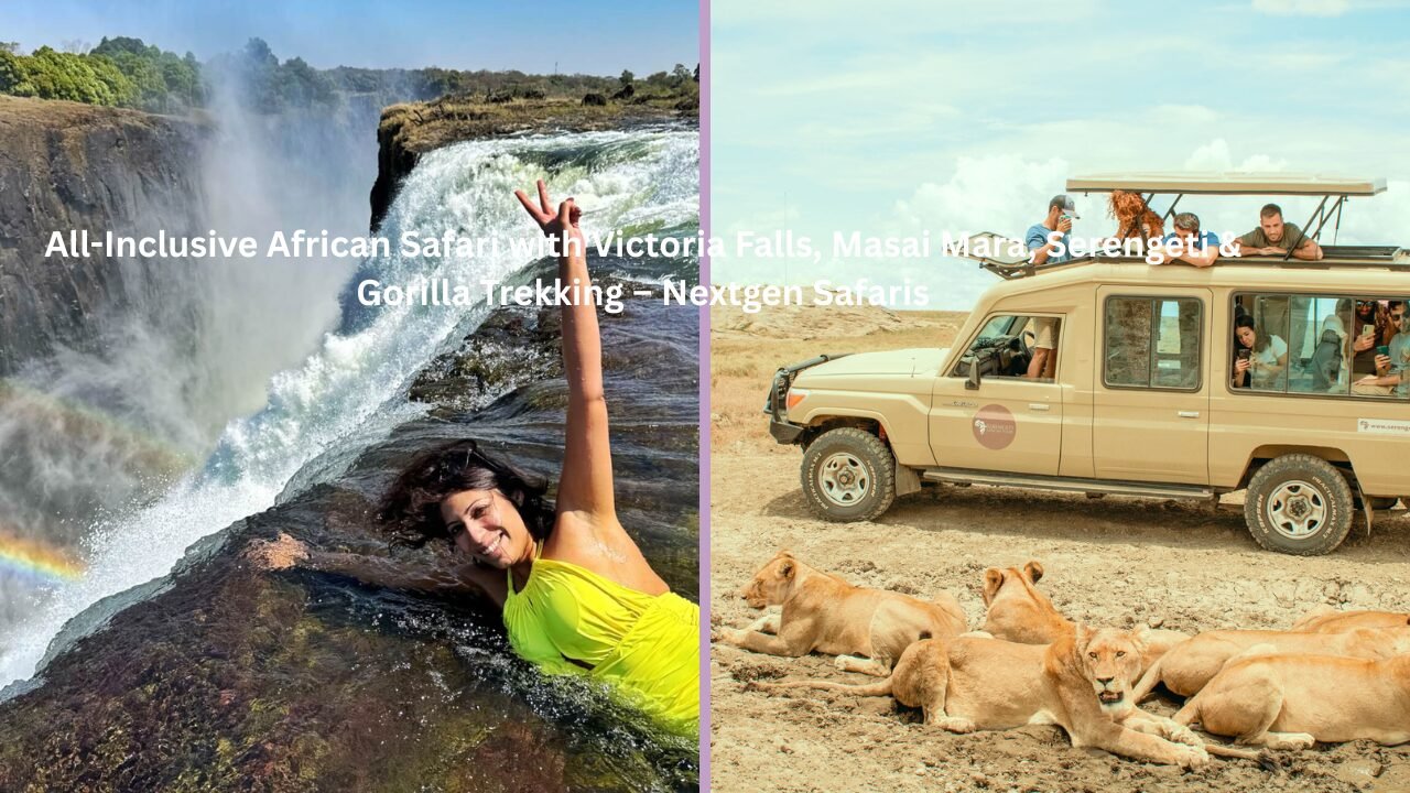 Luxury safari vehicles with professional g