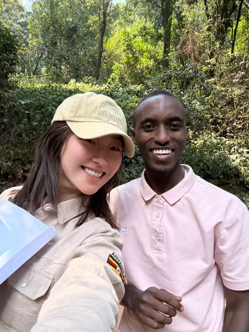 Guests celebrating a successful game drive in Uganda