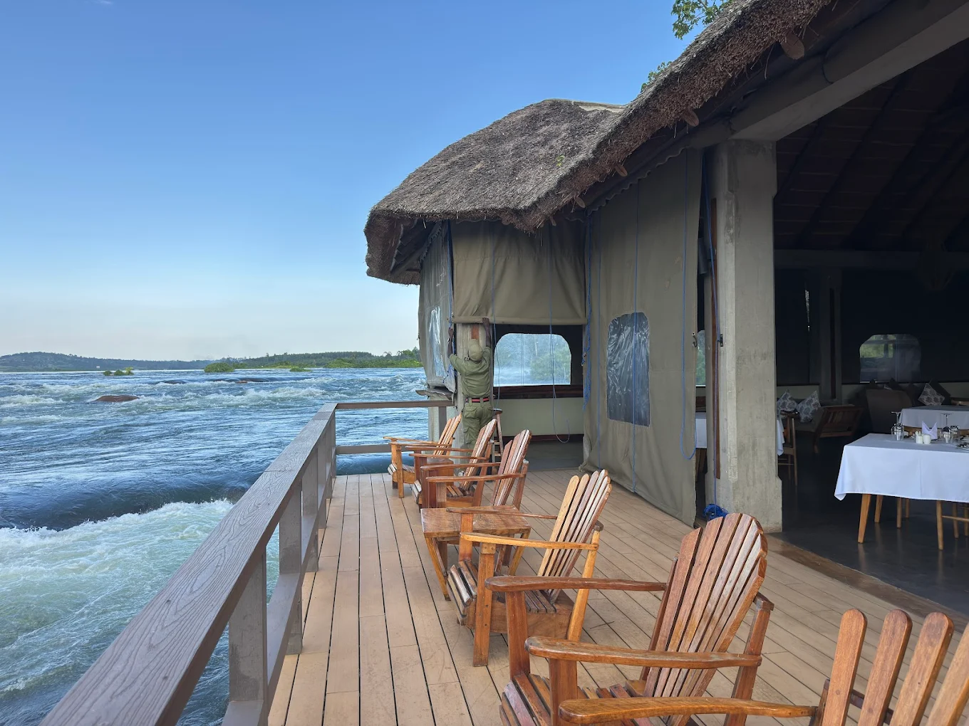 Luxury deck at Lemala Wildwaters Lodge