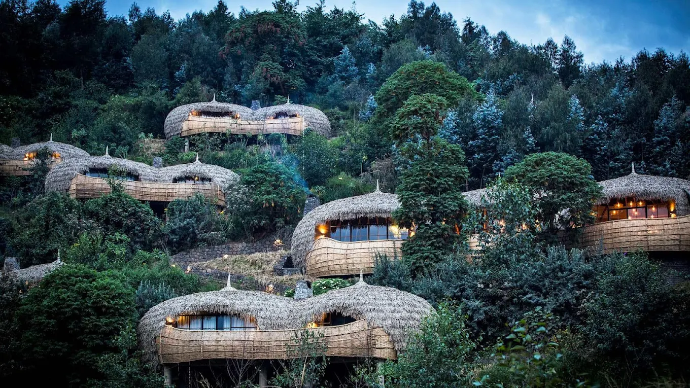 One&Only Gorilla’s Nest luxury lodge near Volcanoes National Park Rwanda