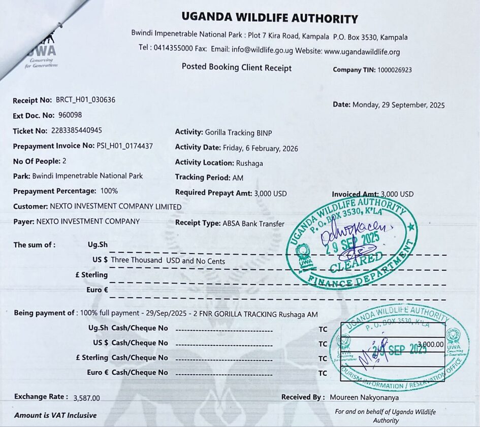 Gorilla Permits in Rushaga: Booking, Availability, and Prices