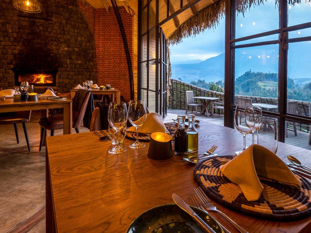 Bisate Lodge living room area