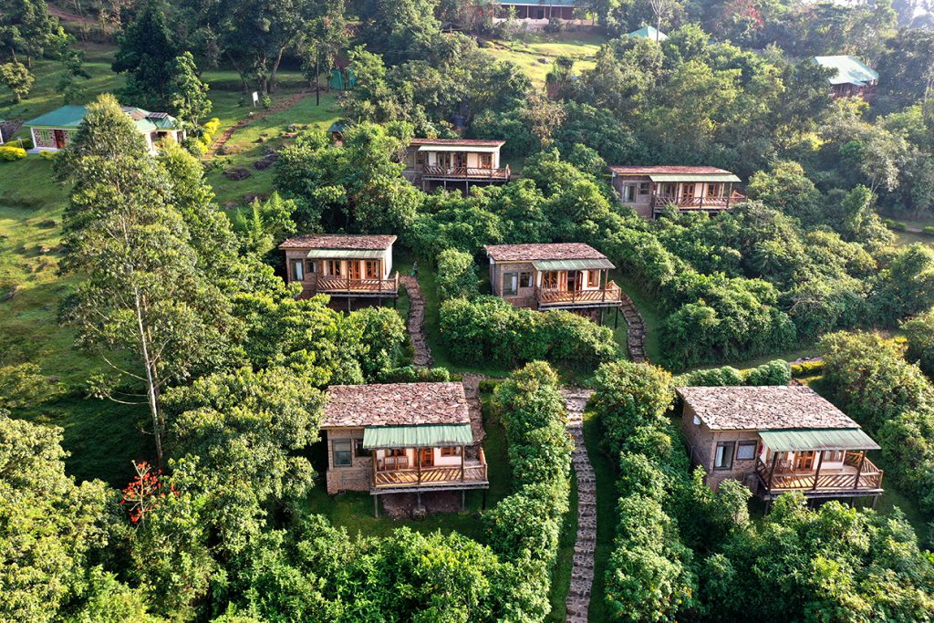 Buhoma Community Haven Lodge Aerial View