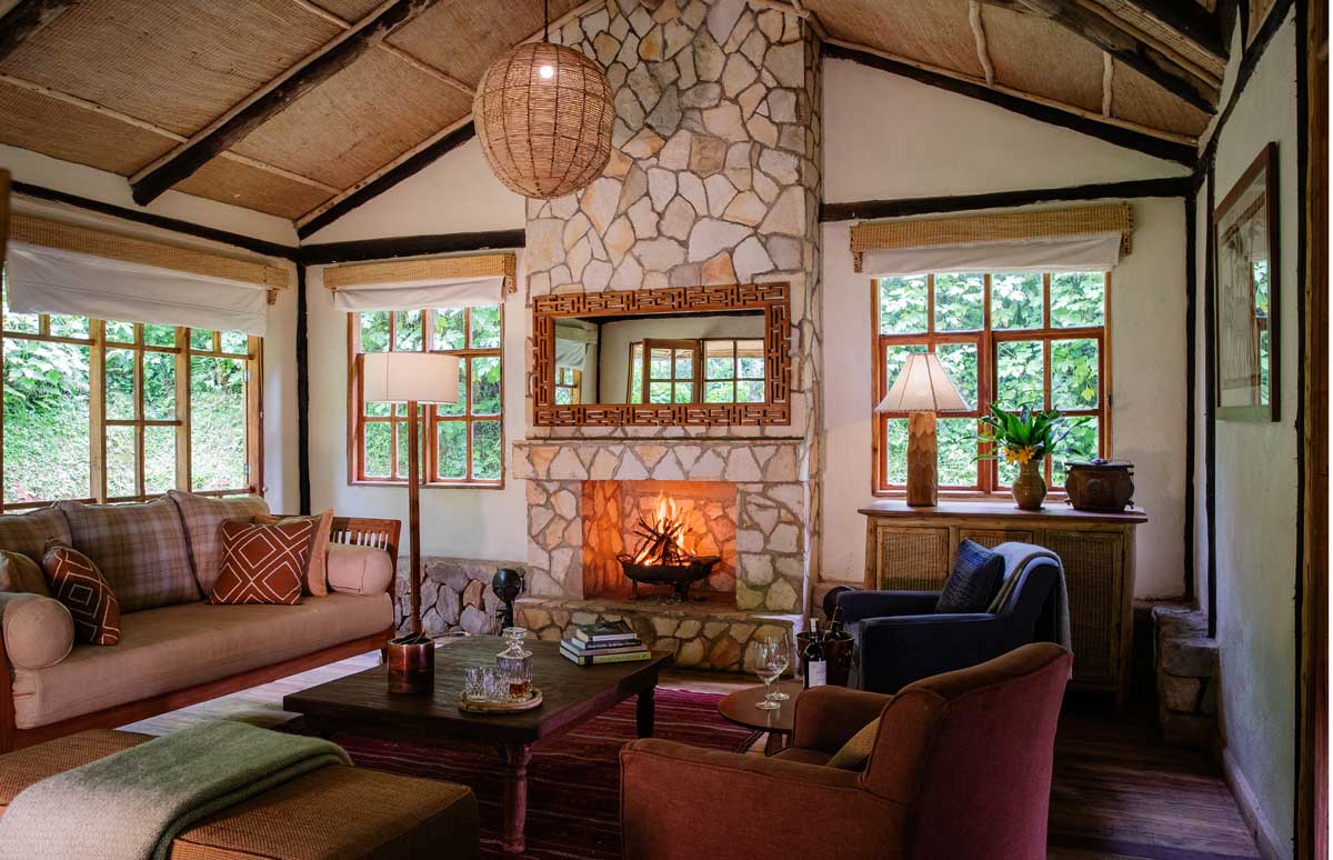 Bwindi Lodge deluxe lounge interior