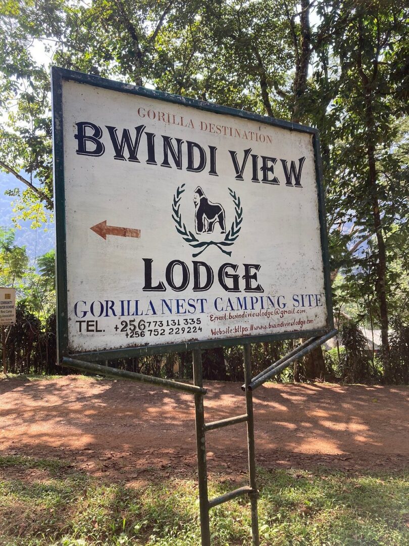 Bwindi View Lodge Signpost