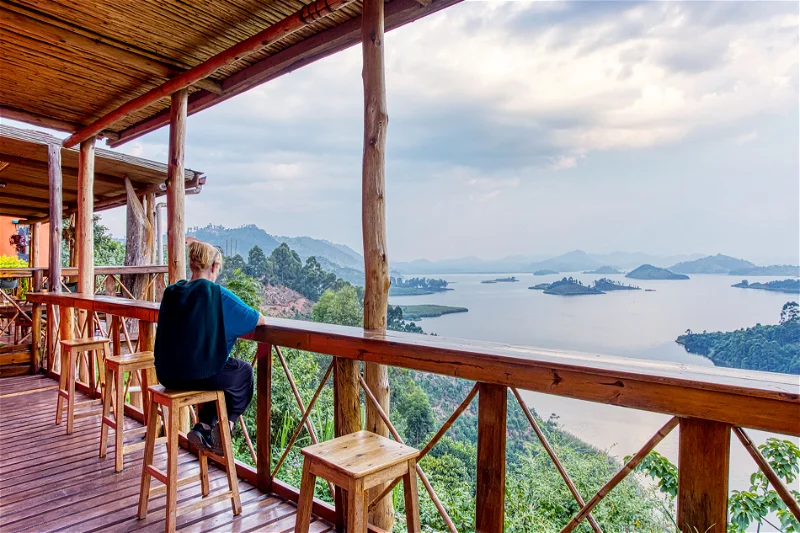 Lake Mutanda view from Chameleon Hill Lodge
