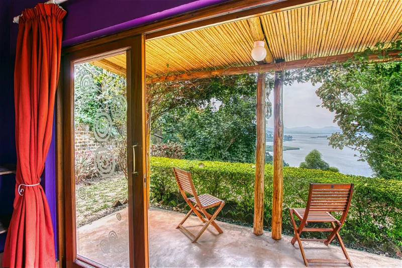 Lake Mutanda view from Chameleon Hill Lodge