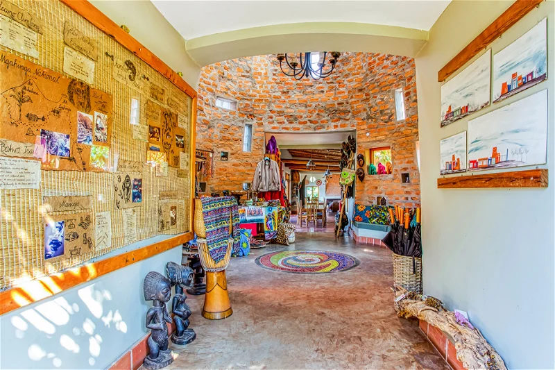 Art gallery at Chameleon Hill Lodge