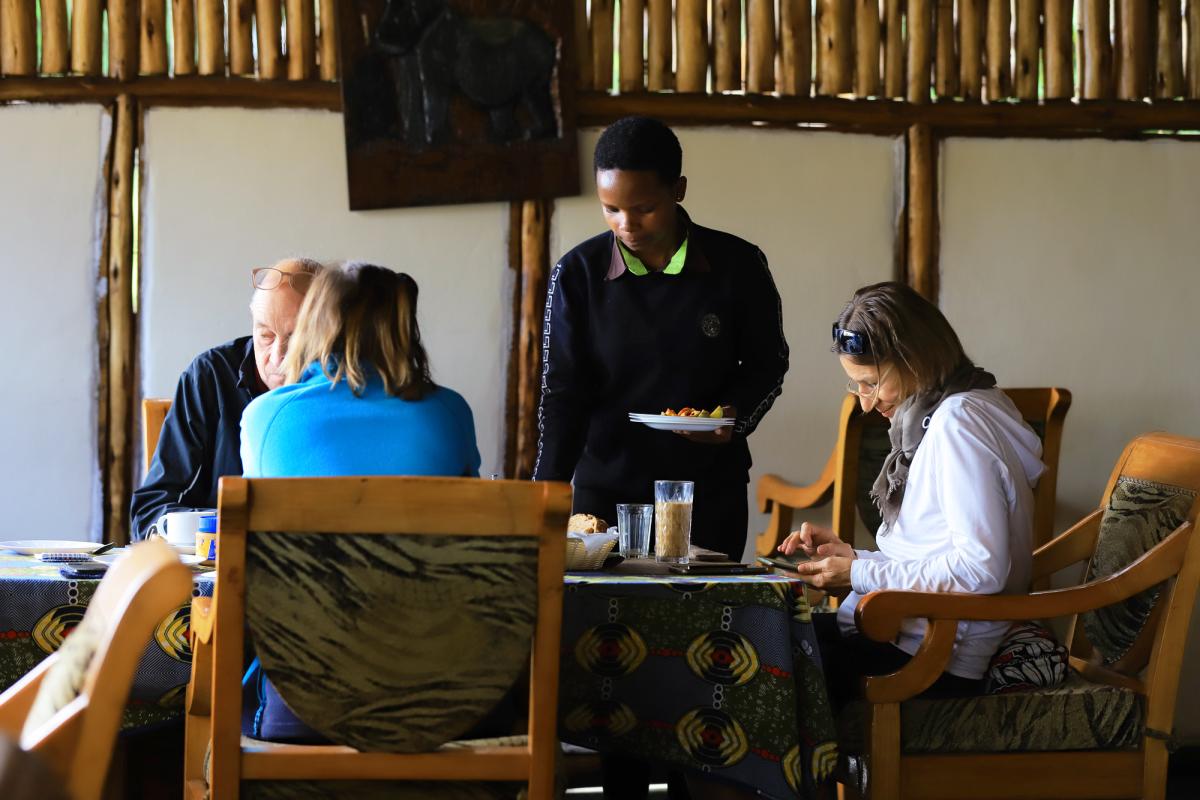 Gorilla Mist Camp Restaurant Serving Area
