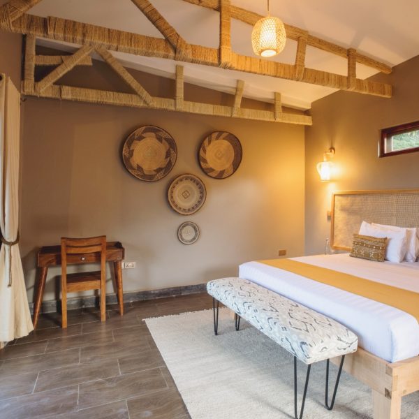 Bedroom at Kaara Gorilla Mountain Lodge