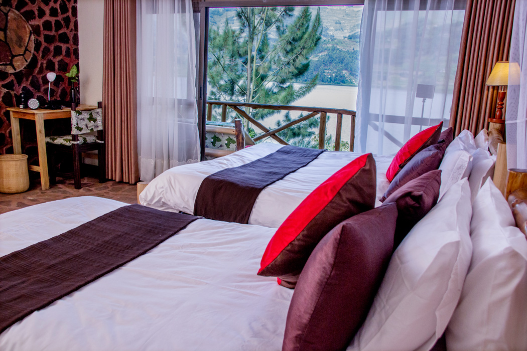 Beds at Lake Mulehe Safari Lodge