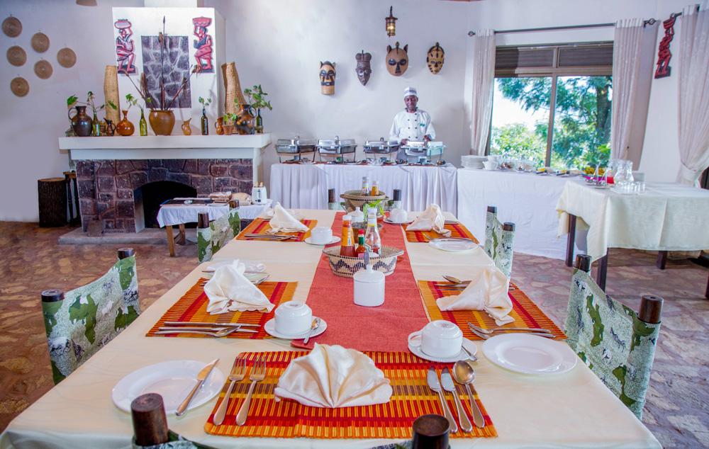 Dining Table at Lake Mulehe Safari Lodge