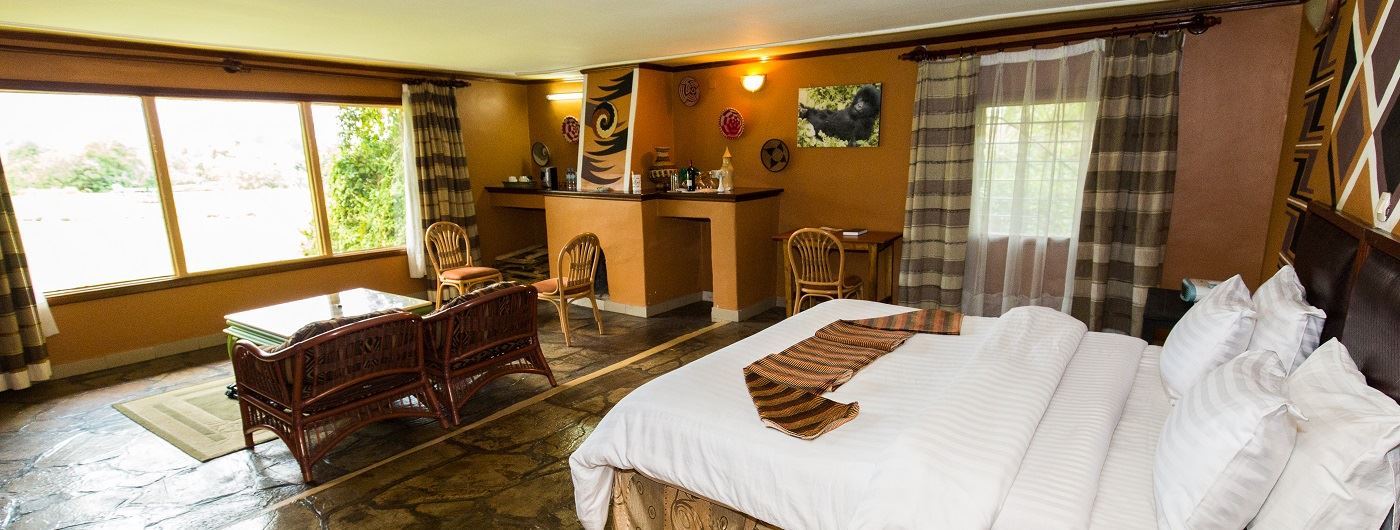 Mountain Gorilla View Lodge offers one of the most tranquil environments among Family-Friendly Lodges for Gorilla Trekking.