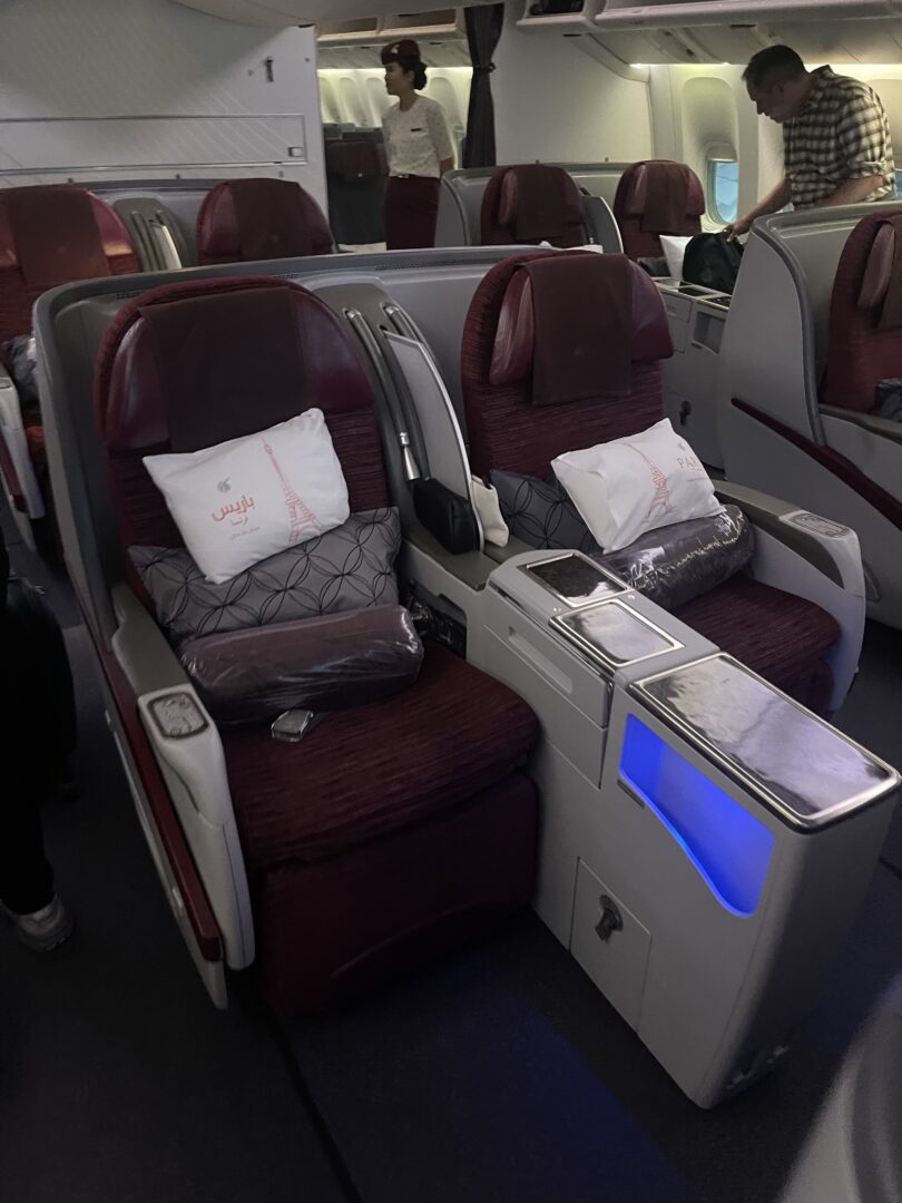 Luxury Qatar Airways Business Class private suite experience