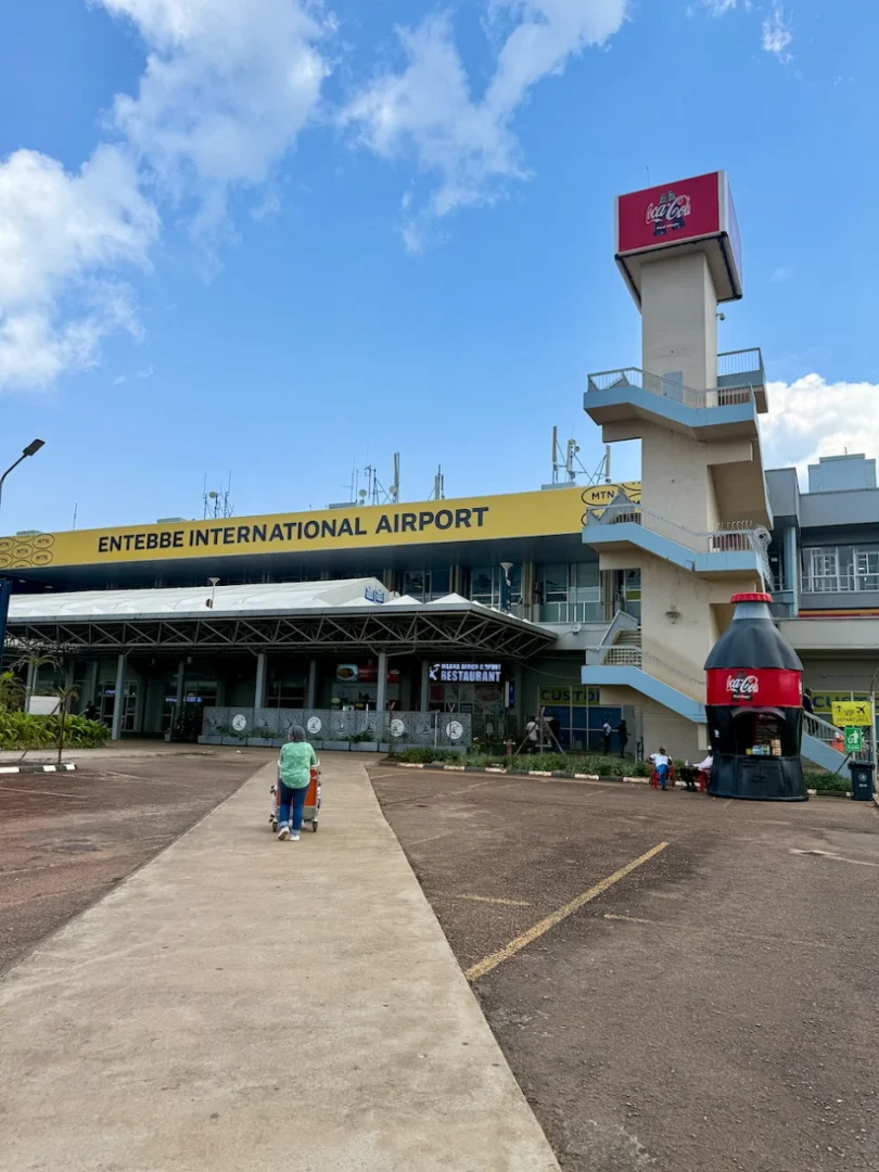 Airplane Window View Travel to Africa Safari