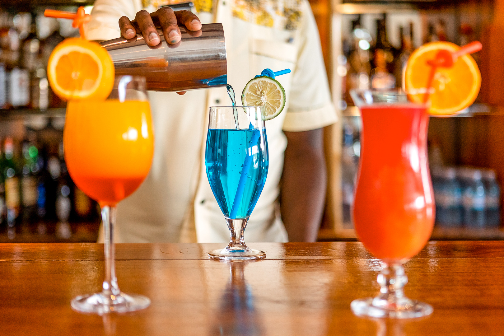 Drinks at Chobe Safari Lodge