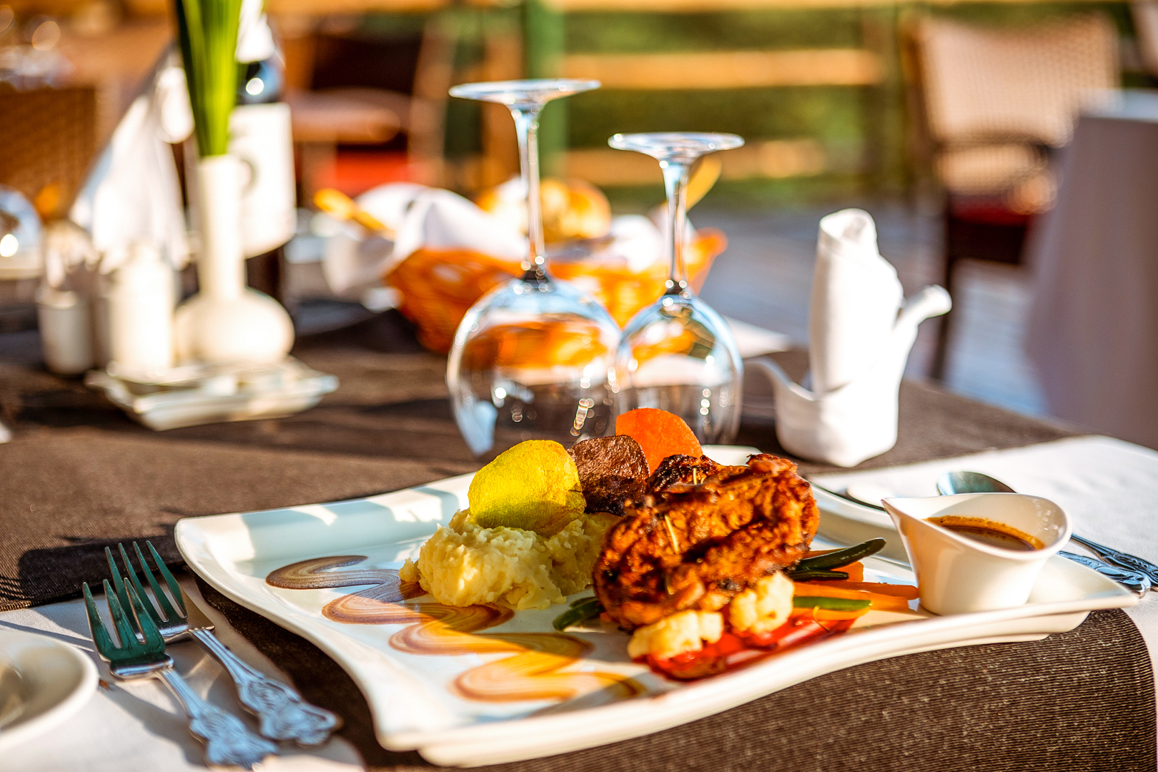 Food at Chobe Safari Lodge