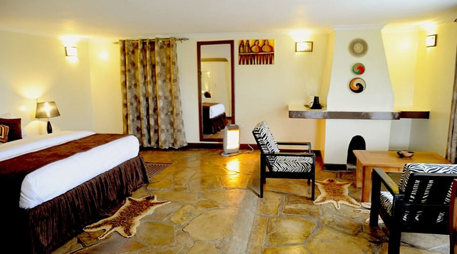 Da Vinci Gorilla Lodge bedroom interior Rwanda accommodation