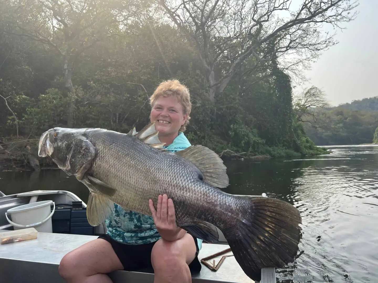 Scenic fishing tour with sunset view in Uganda
