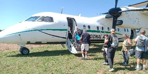Fly-in safari Tanzania Serengeti Ngorongoro aerial view