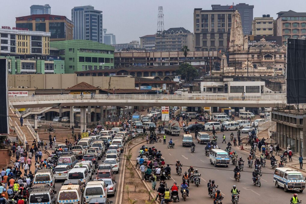 Kampala city center skyline