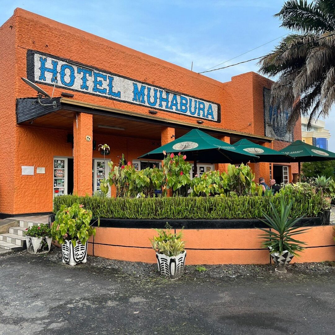 Muhabura Hotel exterior near Volcanoes National Park Rwanda