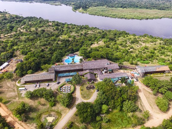 Paraa Safari Lodge aerial view