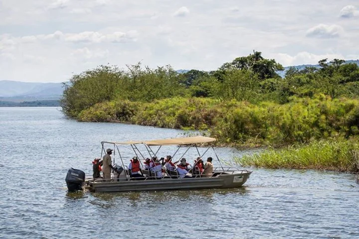 Boat safaris are one of the highlights of staying at this lodge . These excursions offer a completely different perspective of the park, allowing guests to explore the Nile up close in a relaxed and scenic setting.