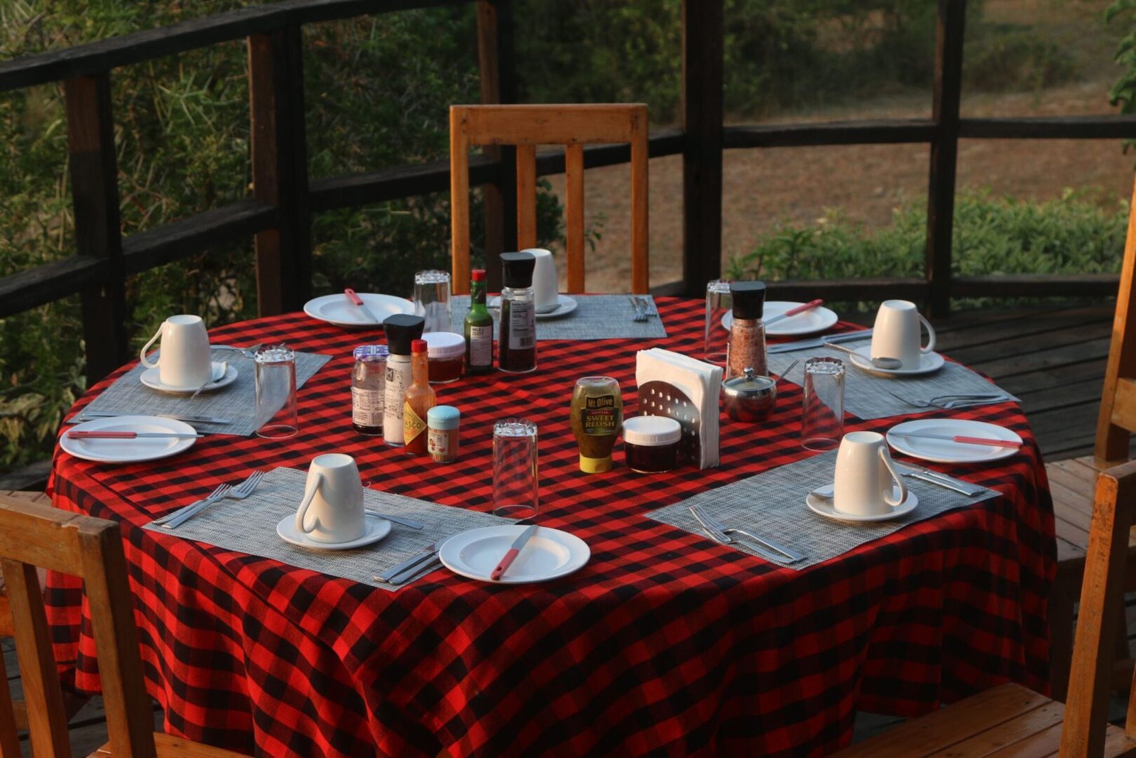 Kasenyi Safari Camp Tea Setup