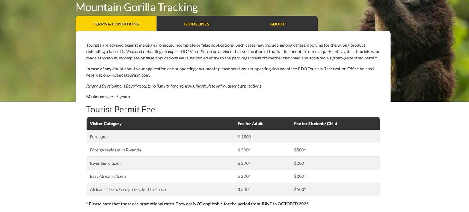 Rwanda Gorilla Permit Discounts for 2027
