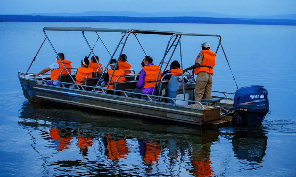 Boat Safari on Lake Ihema in Akagera National Park Rwanda