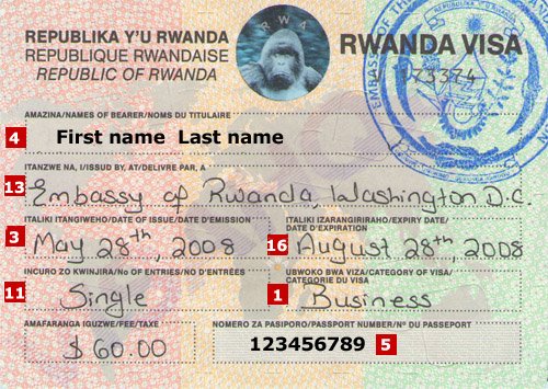Travel insurance documentation for Rwanda visitors