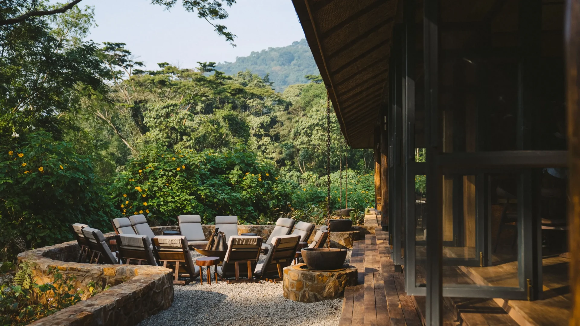 Boutique residential atmosphere rather than a conventional safari lodge in Rwanda
