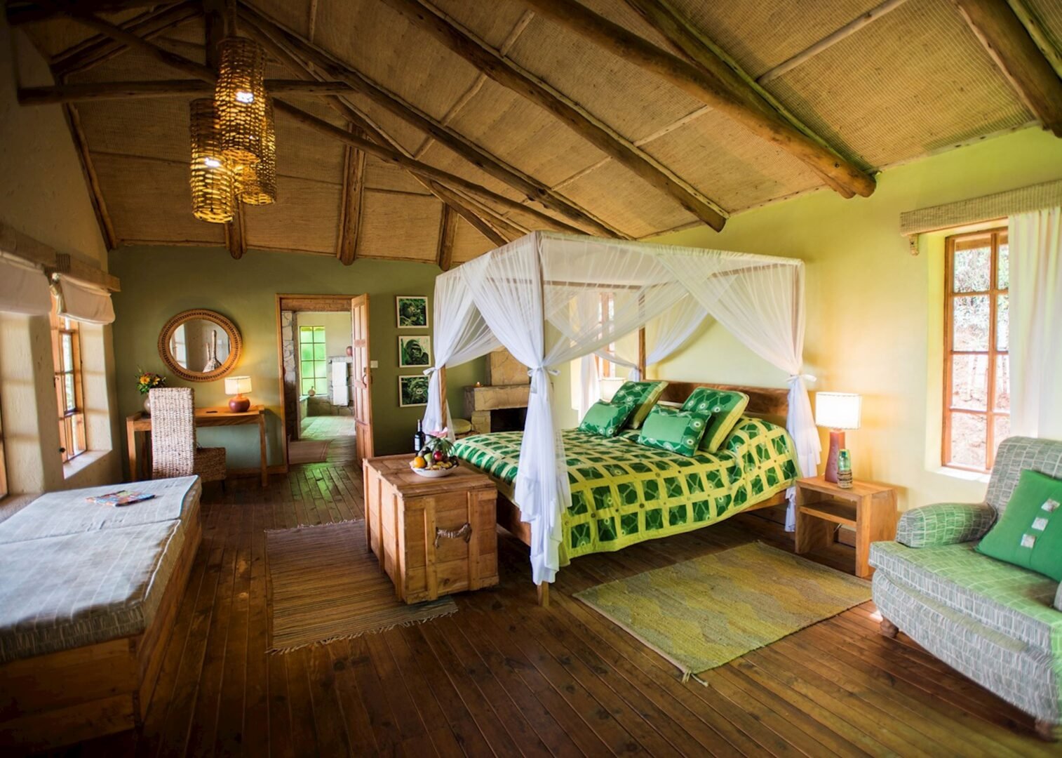Luxury accommodation at Virunga Lodge Rwanda