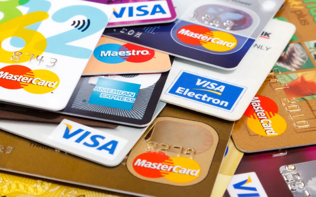 Paying national park entrance fees with a credit card during an African safari