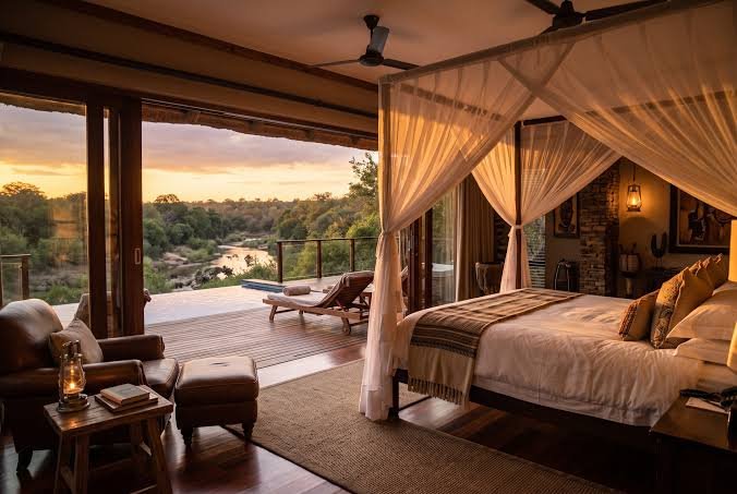 Double room accommodation for romantic safari holidays in Rwanda