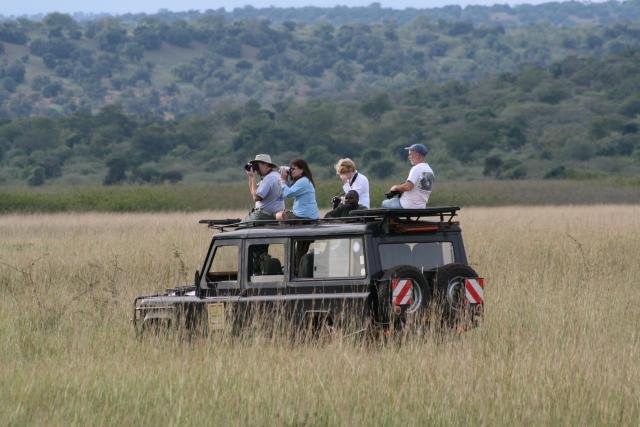 Safari game viewing experience in the northern wilderness of Akagera National Park Rwanda