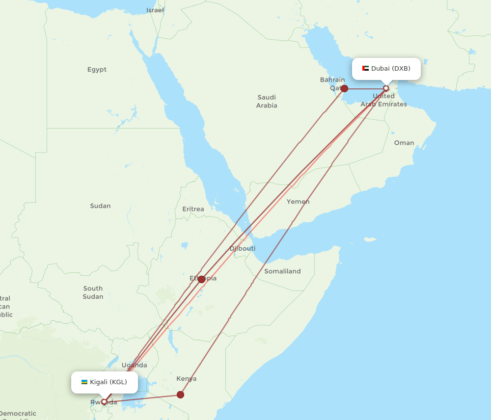 Flights from Dubai, Abu Dhabi and Sharjah to Rwanda – Flight Routes from the United Arab Emirates to Kigali for Rwanda Gorilla Trekking Safaris with Nextgen Safaris