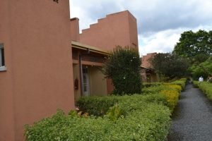Garden and outdoor relaxation areas at Hotel Muhabura Rwanda