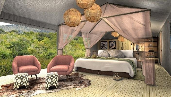 Luxury tented accommodation and suites at Wilderness Magashi