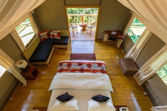 Luxury tented accommodation at Ruzizi Tented Lodge in Akagera National Park