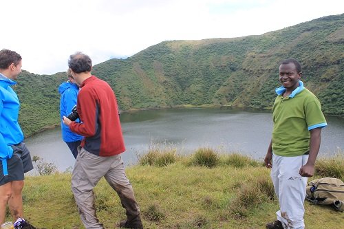 Mount Bisoke hiking in Volcanoes National Park Rwanda