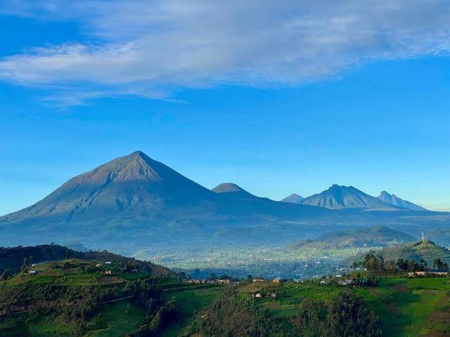 Panoramic wilderness landscape overlooking the Kilala Plains and Muhororo Hills in Akagera National Park