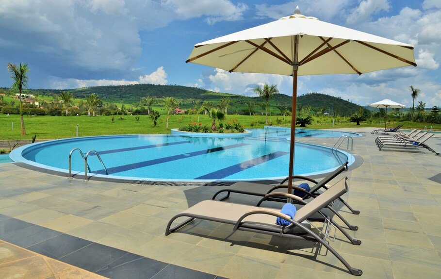 Swimming pools and outdoor relaxation facilities at Mantis EPIC Hotel & Suites