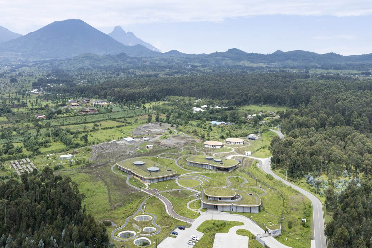 The modern Karisoke Research Center and Ellen DeGeneres Campus in Rwanda